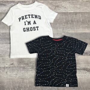 Boys Holiday T Shirt Bundle Lot (2) Size 4T Short Sleeve Halloween Christmas